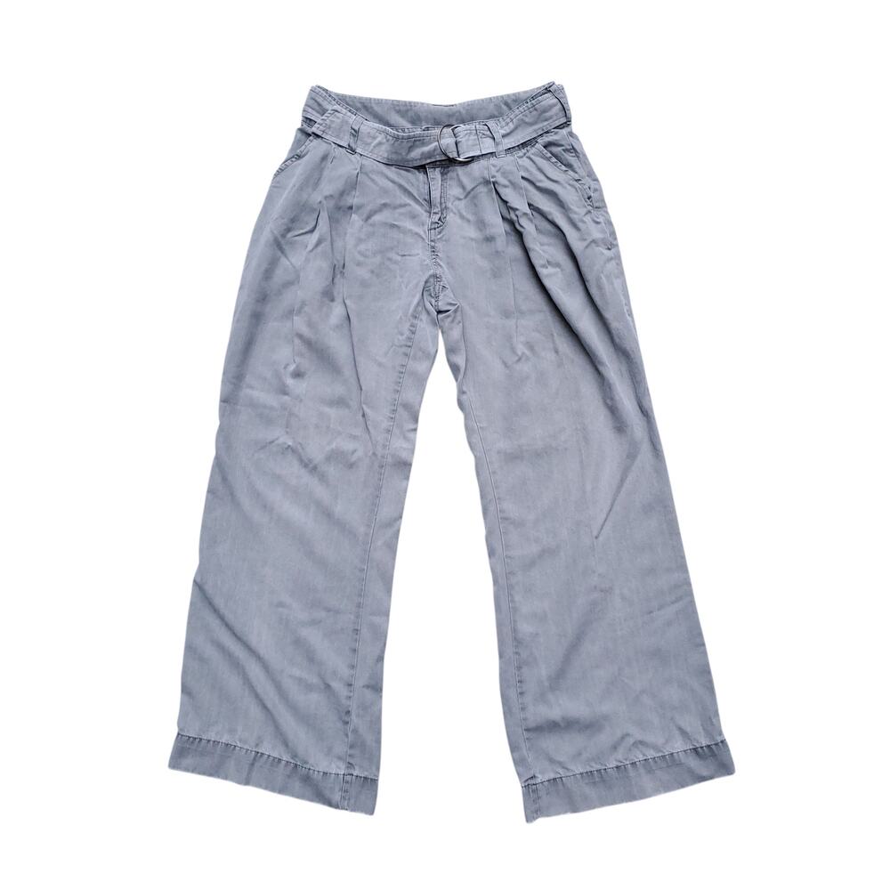 Sundance Gray Pleated Wide Leg Belted Everyday Elegance Pants Womens 6P Petite